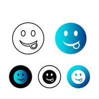 Abstract Tongue Emotion Icon Illustration vector