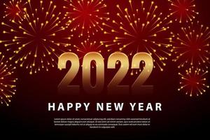 feliz año nuevo 2022 plantilla de fondo vector