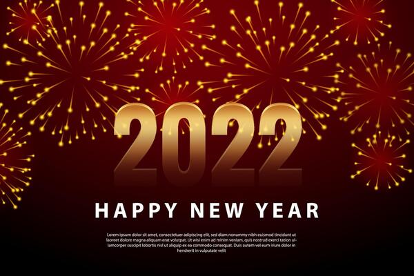happy new year 2022 background template