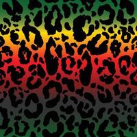 Vector seamless kwanzaa pattern with colored leopard print. Animal print. Cheetah african print on color background.