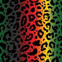 Vector seamless kwanzaa pattern with colored leopard print. Animal print. Cheetah african print on color background.