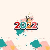 Fondo de gráfico de vector de ilustración de año nuevo 2022