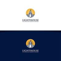 illustration vector graphic of light house logo design vector