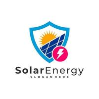 Solar energy logo vector template, Creative Solar panel energy logo design concepts