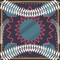 Abstract scarf pattern design for hijab fashion. Hijab scarf with splash brush ink and leaves for Printing Production vector