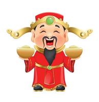 Chinese New Year. God of Wealth vector