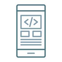 App Development Line Two Color Icon vector