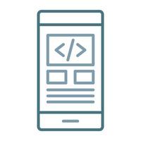 App Development Line Two Color Icon vector