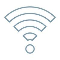 icono de dos colores de línea wifi vector