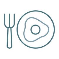Breakfast Line Two Color Icon vector