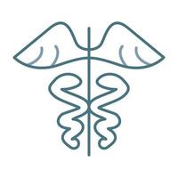 Caduceus Line Two Color Icon vector