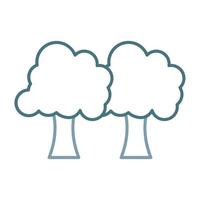 Trees Line Two Color Icon vector