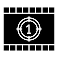 Cinema Countdown Glyph Icon vector