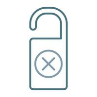 Do not Disturb Line Two Color Icon vector