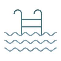 Swimming Pool Line Two Color Icon vector