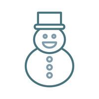 Snowman Line Two Color Icon vector