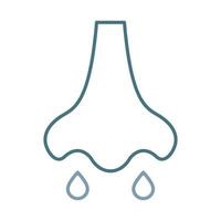 Running Nose Line Two Color Icon vector