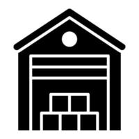 Warehouse Glyph Icon vector