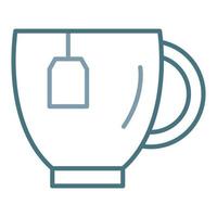 Tea Cup Line Two Color Icon vector