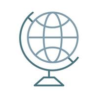 Globe Line Two Color Icon vector