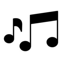 icono de glifo de notas musicales vector