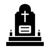 Grave Glyph Icon vector
