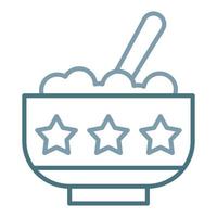 Cereal Bowl Line Two Color Icon vector