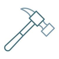 Hammer Line Two Color Icon vector