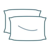 Pillows Line Two Color Icon vector