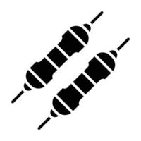 Resistor Glyph Icon vector