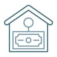 House Money Line Two Color Icon vector