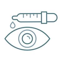 Eye Drops Line Two Color Icon vector