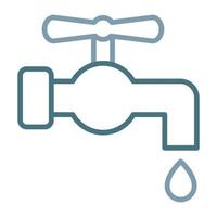 Water Tap Line Two Color Icon vector