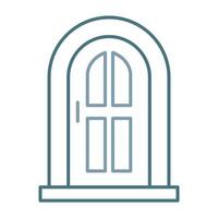 Door Line Two Color Icon vector