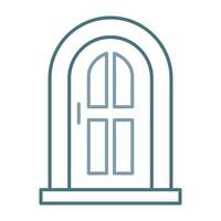 Door Line Two Color Icon vector