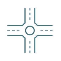 Intersection Line Two Color Icon vector