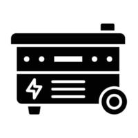 Electric Generator Glyph Icon vector