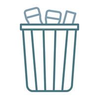 Garbage Line Two Color Icon vector