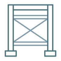Scaffolding Line Two Color Icon vector