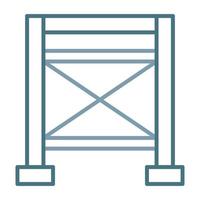 Scaffolding Line Two Color Icon vector