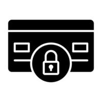Secure Payment Glyph Icon vector
