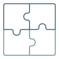 Puzzle Line Two Color Icon vector