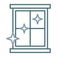 Clean Window Line Two Color Icon vector