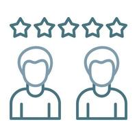 Customer Reviews Line Two Color Icon vector