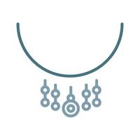 Necklace Line Two Color Icon vector