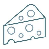 Cheese Line Two Color Icon vector