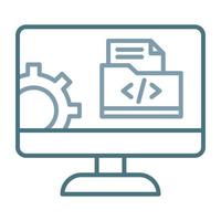Web Development Line Two Color Icon vector
