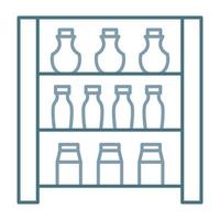 Shelves Line Two Color Icon vector