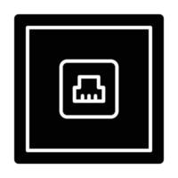 Telephone Socket Glyph Icon vector