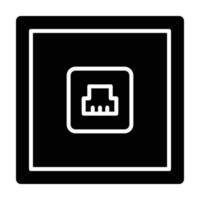 Telephone Socket Glyph Icon vector